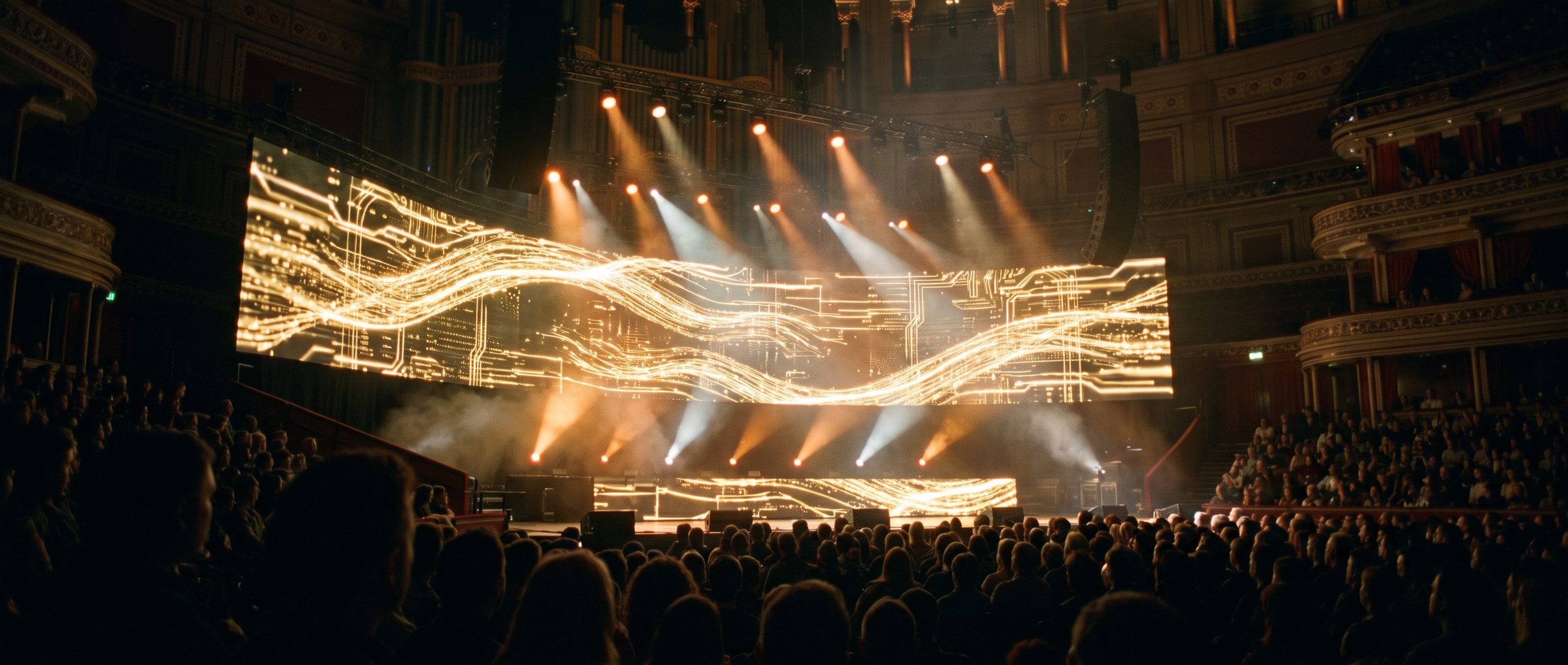 LED wall stage at the Shrine Auditorium